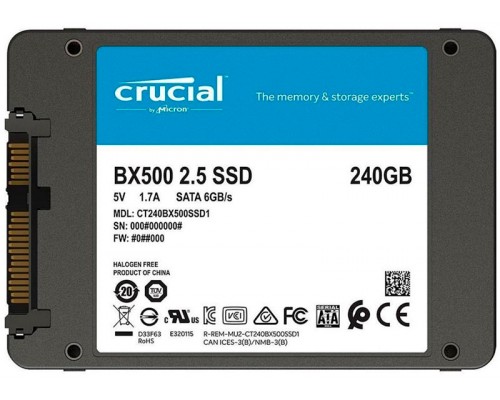 ssd Crucial 240GB Part Number CT240BX500SSD1