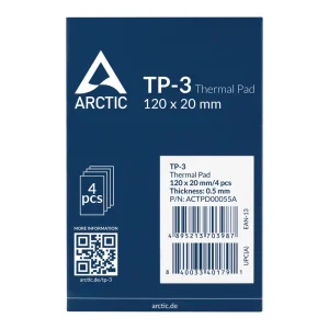 Thermal Pad 0.5 mm 120×20 mm Arctic TP-3 Pack x4 ACTPD00055A
